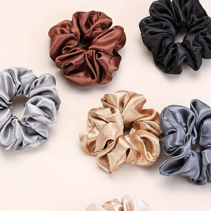 Luxe Satijne Haar Scrunchie (4stuks)