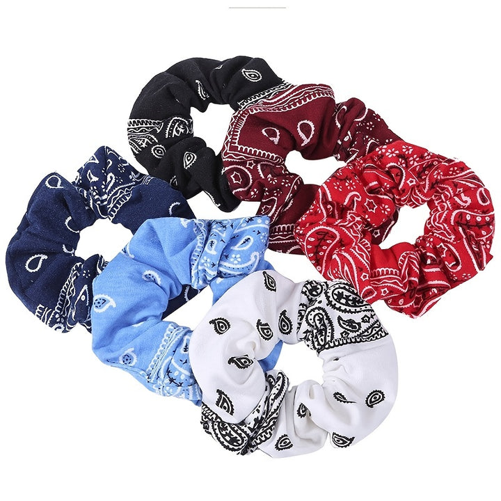 Stijlvolle Bandana Scrunchies Set (6Stuks)