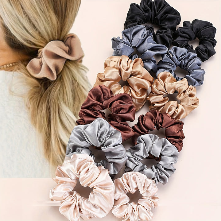 Luxe Satijne Haar Scrunchie (4stuks)