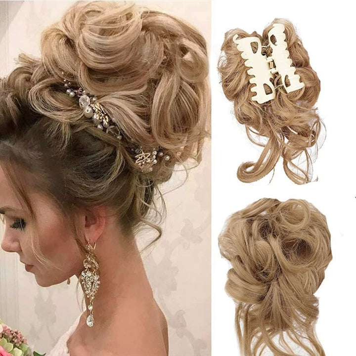 Curly Messy Bun Haarklem