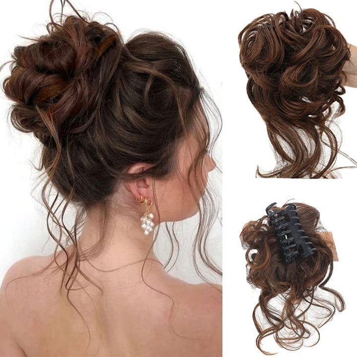 Curly Messy Bun Haarklem