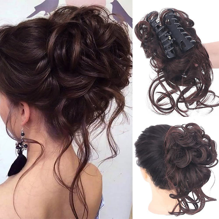 Curly Messy Bun Haarklem