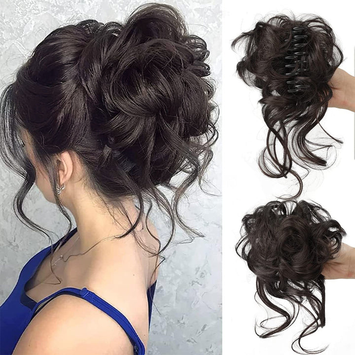 Curly Messy Bun Haarklem