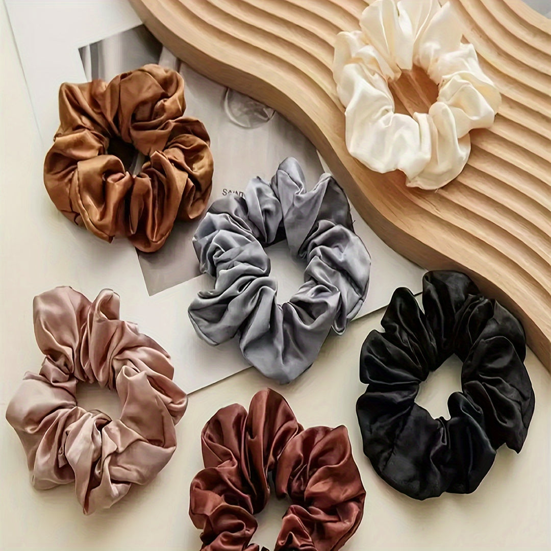 Luxe Satijne Haar Scrunchie (4stuks)