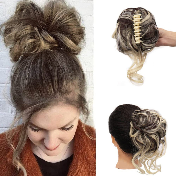 Curly Messy Bun Haarklem