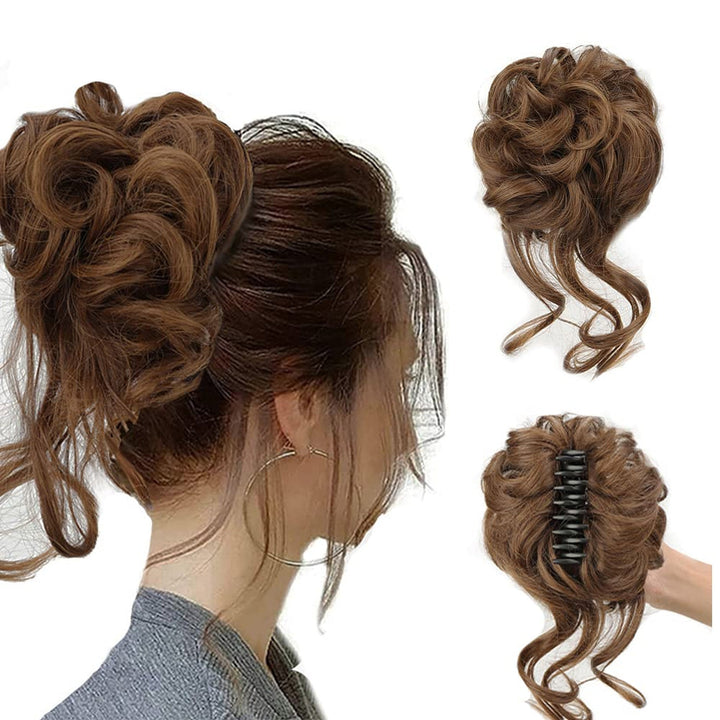 Curly Messy Bun Haarklem