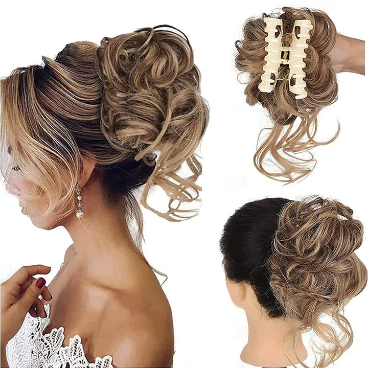 Curly Messy Bun Haarklem