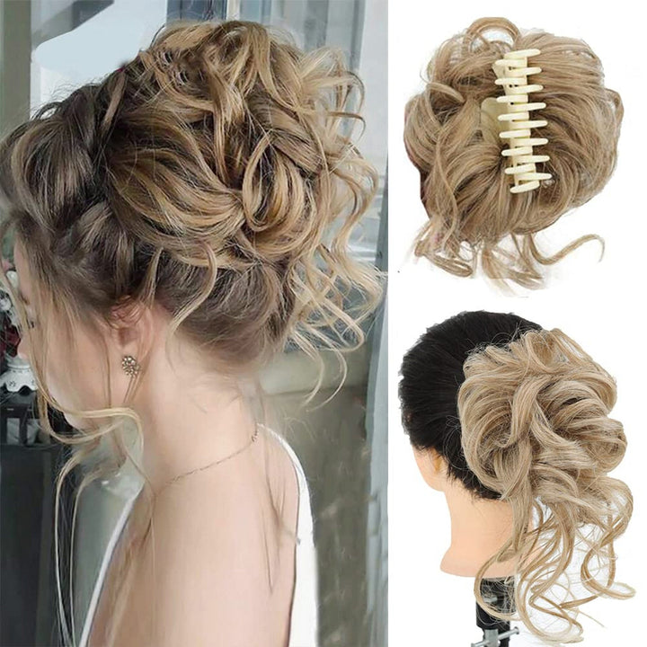 Curly Messy Bun Haarklem