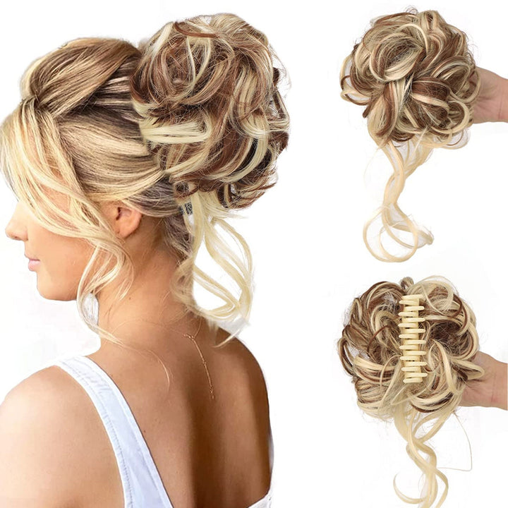 Curly Messy Bun Haarklem