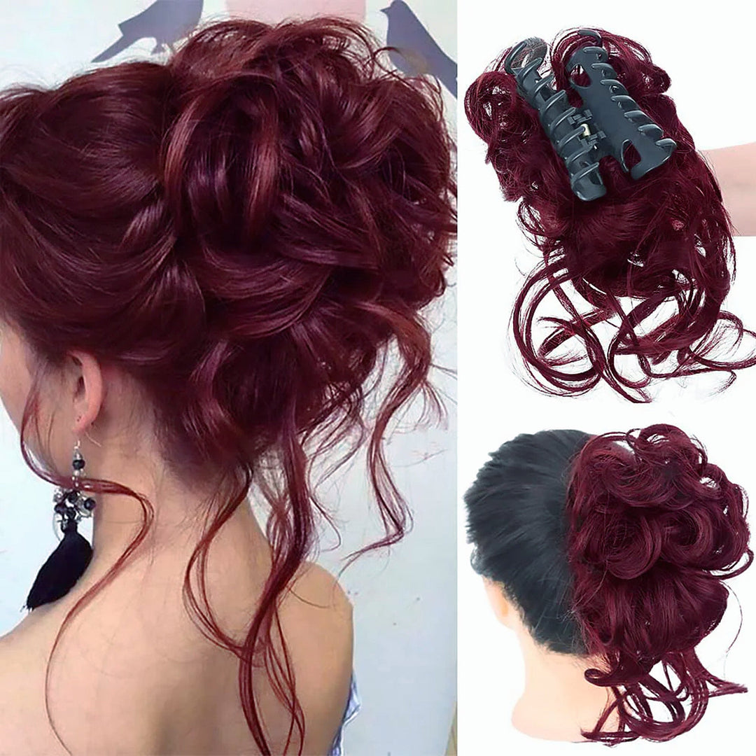 Curly Messy Bun Haarklem